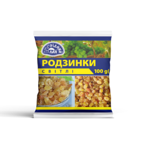 Родзинки світлі 100г ТМ Рідний Лан